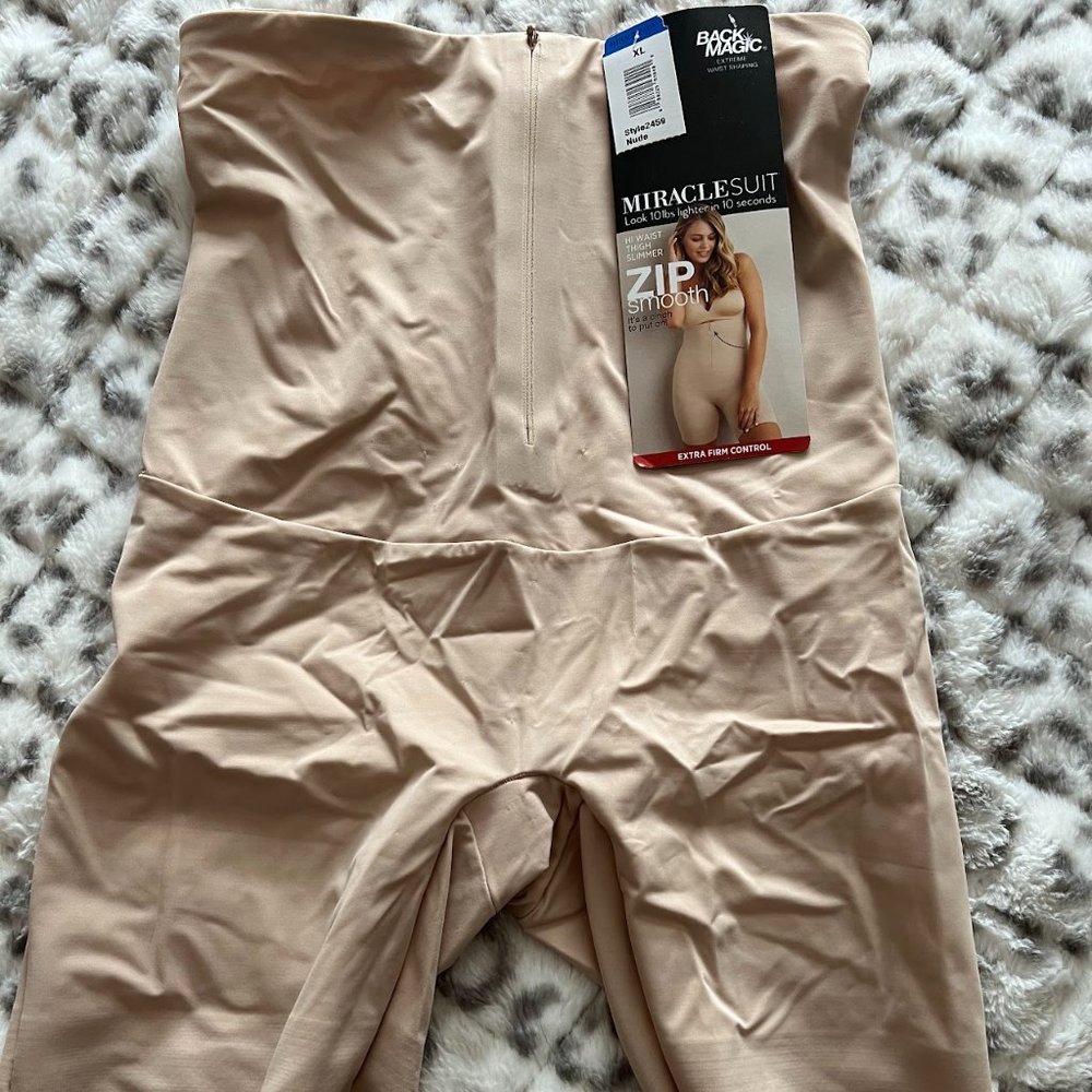 High-Waist Zip Thigh Slimmer (XL)